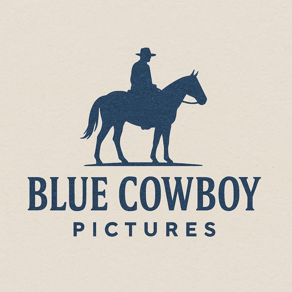 Blue Cowboy Pictures — the rider and horse emblem
